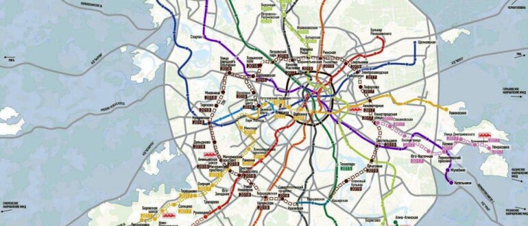 Новая карта метро до 2020 года