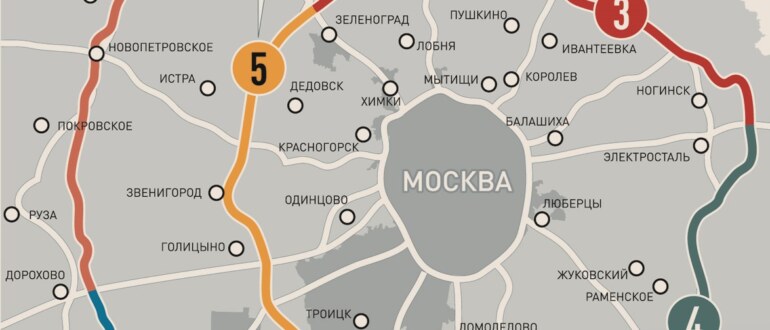 ЦКАД на карте Московской области 2021